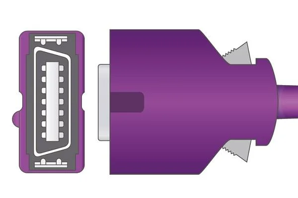 Cable Doc-10 compatible, los 2.4m del adaptador de Datascope SpO2