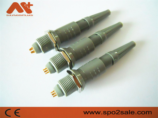 1P Pull Push 6Pin Plug de plástico Grijo concha gris manga para conectores de dispositivos médicos 5.00mm cable