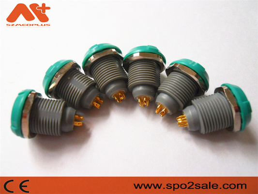 Plástico 8 Pin Socket Grey Shell Green de los conectores Etco2 del aparato médico de IBP