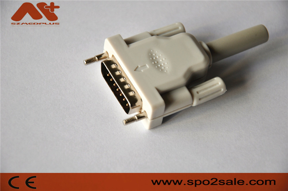Cable compatible del ECG de la ventaja del conector Bionet/Edan/Schiller 15pin 10 del ECG con color gris