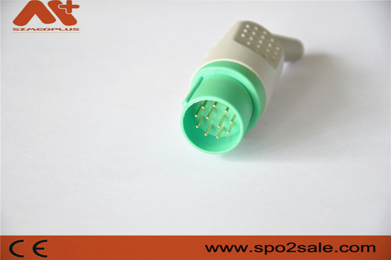 Conector de ECG Médico Verde de 11 pines Compatible con el Accesorio del Monitor Nihon Kohden