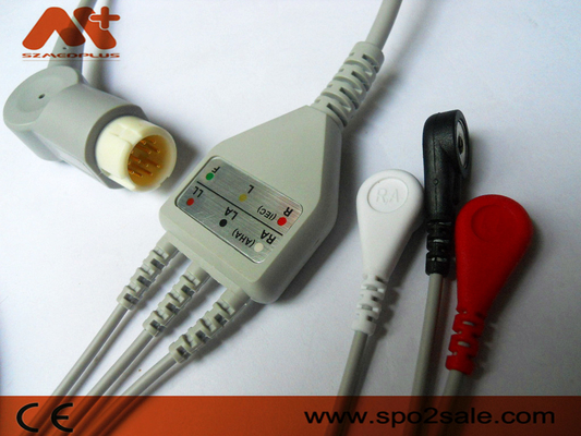 Cable paciente de una pieza de la broche ECG de la ventaja de Philips Compatible 3 - M1972A