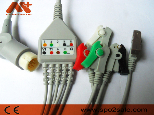 El clip de la ventaja de Philips Compatible 5 Directo-conecta el cable de ECG - M1975A