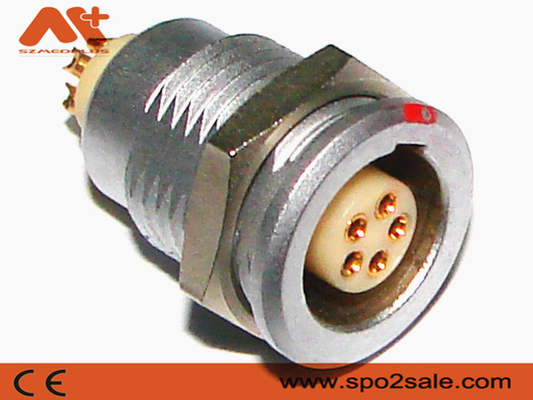 Metal 1B 5 Pin Socket de los conectores EGG.1B.305 del aparato médico Spo2