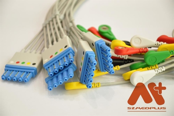 5 la ventaja AHA rompe el cable paciente M1644A Philips Compatible de ECG