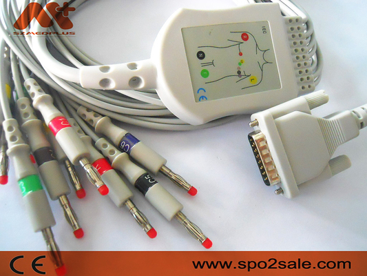 2,400095 el cable Schiller ECG del ECG telegrafía el plátano 4,0 del IEC para AT1, AT2, AT4