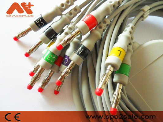 2,400095 el cable Schiller ECG del ECG telegrafía el plátano 4,0 del IEC para AT1, AT2, AT4