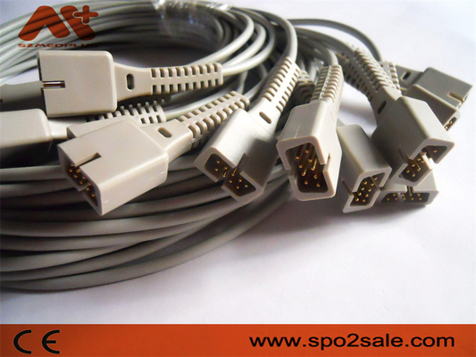 El cable de extensión de Nellcor del CE Nellcor Oximax Spo2 moldeó el cable