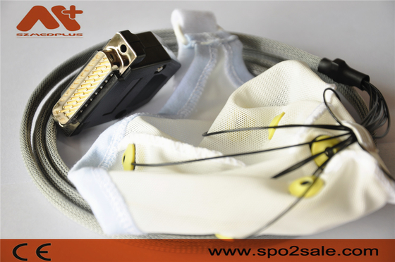 El cable médico de Neurofeedback EEG integró 10 el sombrero de las ventajas EEG para el clip Tin Electrode del oído
