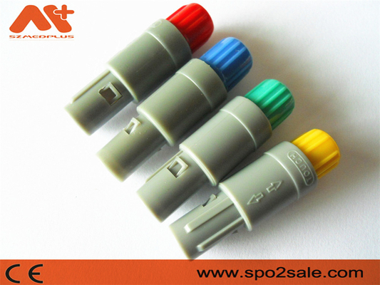 1P Pull Push 6Pin Plug de plástico Grijo concha gris manga para conectores de dispositivos médicos 5.00mm cable