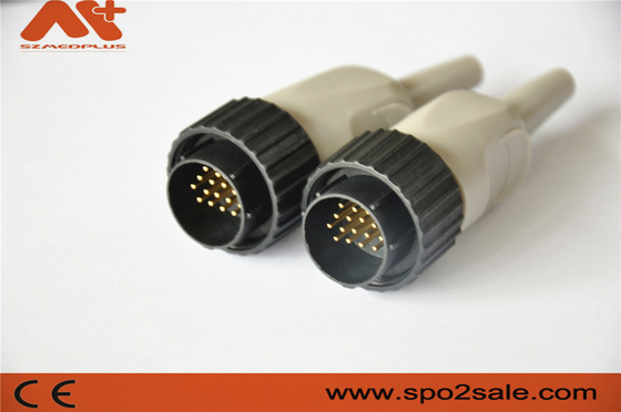 Cable compatible del ECG de la ventaja de Kenz 10 del conector del ECG con color del negro 16pin