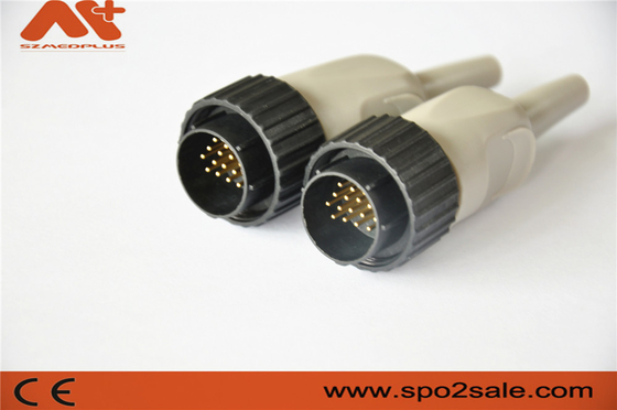 Cable compatible del ECG de la ventaja de Kenz 10 del conector del ECG con color del negro 16pin