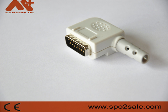 Cable D-sub compatible del ECG de la ventaja del conector 15pin 10 de Kanz del conector del ECG con color gris