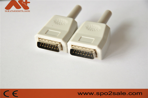 Cable compatible del ECG de la ventaja de Nihon Kohden 10 del conector del ECG con el color blanco