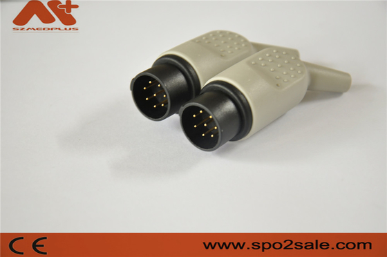 Conector de ECG compatible para el accesorio del monitor de Nihon Kohden con color del negro 8pin