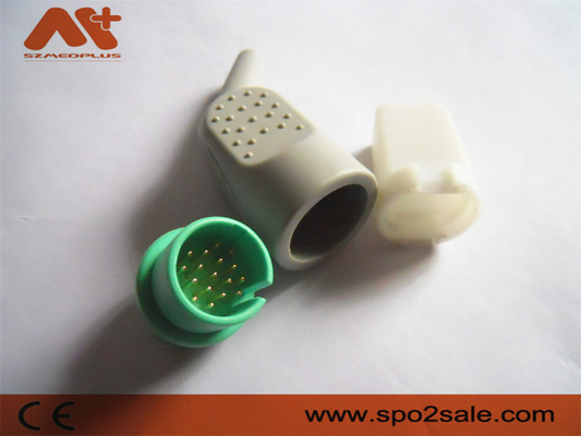 Cable compatible de Spacelabs ECG/EKG del conector de ECG/EKG con el color verde 17pin