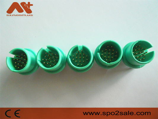 Cable compatible de Spacelabs ECG/EKG del conector de ECG/EKG con el color verde 17pin