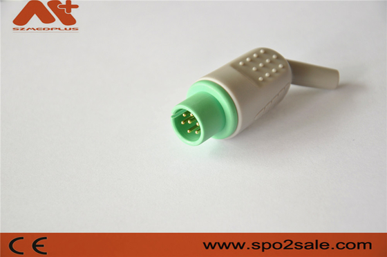 Conector médico compatible con el conector Bionet ECG con 7 pines de color verde