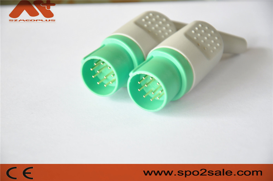 Conector de ECG Médico Verde de 11 pines Compatible con el Accesorio del Monitor Nihon Kohden