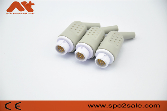Conector de ECG de 12 pines para el monitor de pacientes Mindray/Newtech/HP, adaptador de nylon, pines de latón dorados