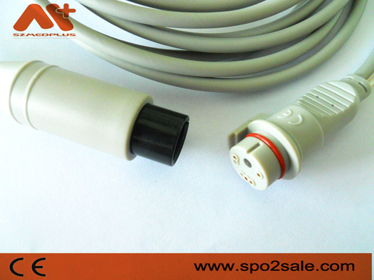 Cable del cable 001C-30-70758 BD IBP de AAMI 6 Pin Mindray IBP
