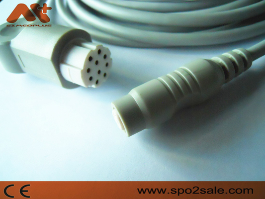 Cable compatible del adaptador del DATEX IBP para AS/3, AS/5, CC-104, Cardiocap CM-104, Cardiocap I, Cardiocap II, Cardiocap/5.