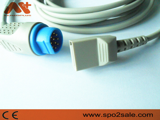 Cable compatible del adaptador de Siemens IBP para Utah, BD, Edwards, Abbort, B.braun, argón, transductor lógico de Medex IBP