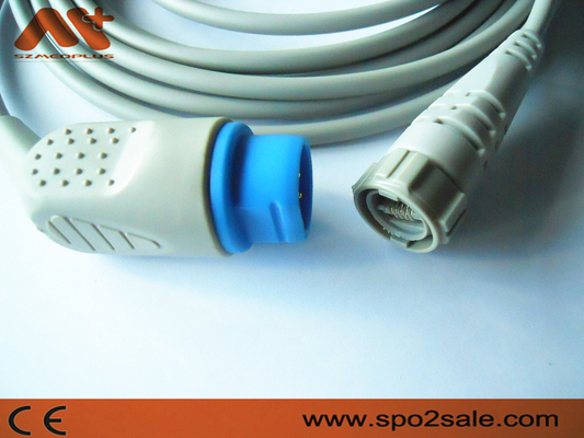 Cable compatible del adaptador de Siemens IBP para Utah, BD, Edwards, Abbort, B.braun, argón, transductor lógico de Medex IBP