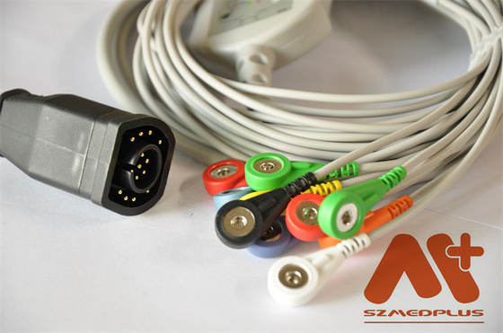 Cable de la ventaja de Zoll 12 del cable del ECG del electrocardiograma para la serie de Zoll E, M Series
