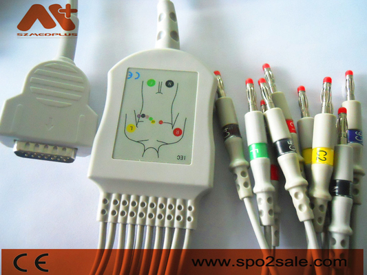 La atención sanitaria de GE compatible Directo-conecta el cable del ECG - 2104727-001