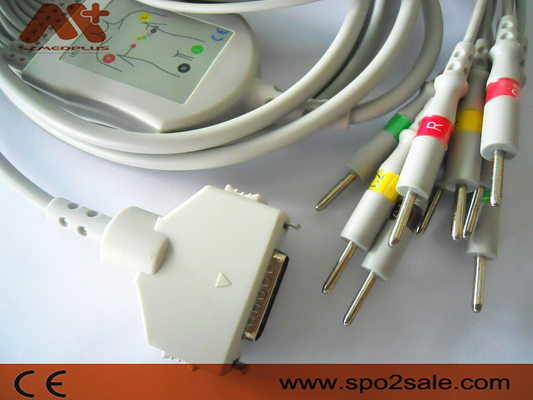 Dinar 3,0 del cable del monitor paciente de los cordones CP-104L de Fukuda Denshi Ecg
