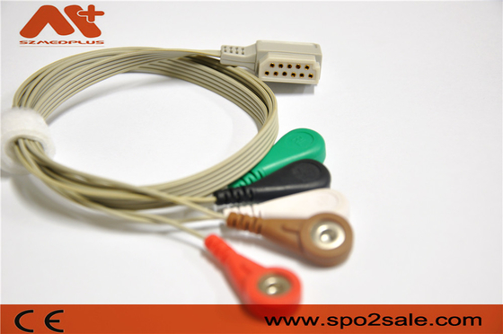11 el cable Philips M4725A de la ventaja ECG de Pin Telemetry 5 utilizó a Holter Recorder