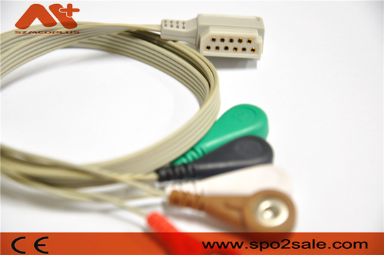 11 el cable Philips M4725A de la ventaja ECG de Pin Telemetry 5 utilizó a Holter Recorder