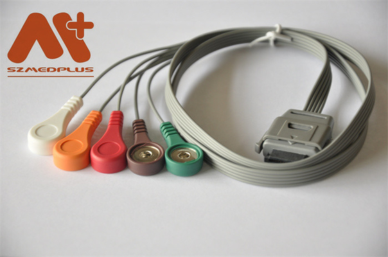 El cable biomédico 5 del BI ECG de Holter Cable de los instrumentos lleva C07-12-12 rápido