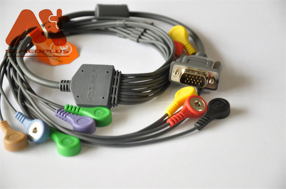 El cable 10 del DMS 300-3A AHA ECG de Holter Recorder del CE lleva el enchufe rápido