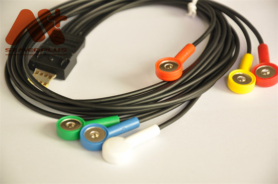 TA del cable de la ventaja de Holter 6 del cable del ODM Schiller ECG - monitor paciente de 101 Uesd