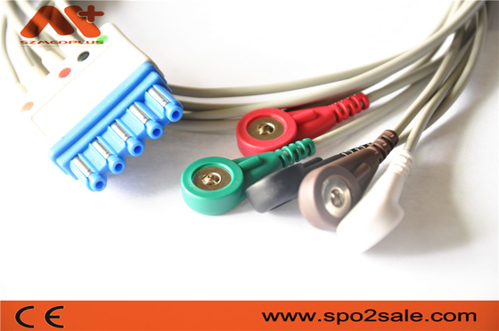5 la ventaja AHA rompe el cable paciente M1644A Philips Compatible de ECG
