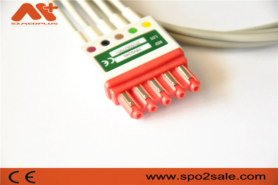989803176171 cable paciente Philips Compatible de la ventaja ECG del cable V2-V6 5 de ECG