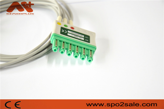 Cable paciente compatible de la ventaja del cable MS16231 3 Ecg de Draeger ECG