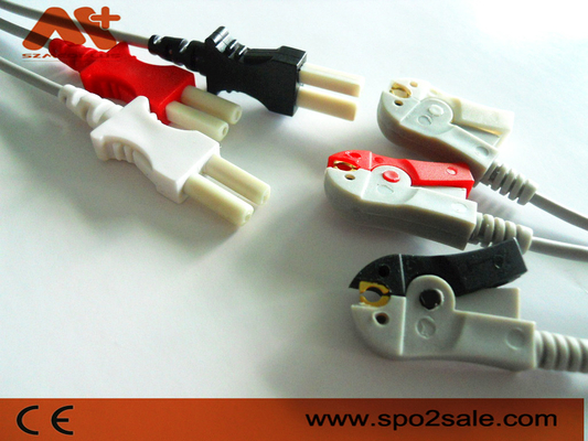 Leadwire compatible del clip ECG de la ventaja de Spacelabs 3 - 700-0006-00