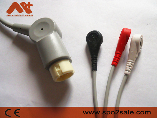 Cable paciente de una pieza de la broche ECG de la ventaja de Philips Compatible 3 - M1972A