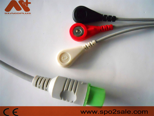 La broche compatible de 3 ventajas de Fukuda Denshi Directo-conecta el cable de ECG - 0012-00-1192