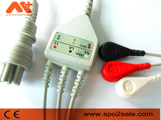 Omron > Colin BP-88S, BP-S510, M9500, ventaja de Mate Advantage Compatible 3 de la prensa Directo-conectan el cable de ECG