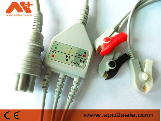 Omron > Colin BP-88S, BP-S510, M9500, clip de la ventaja de Mate Advantage Compatible 3 de la prensa Directo-conectan el cable de ECG