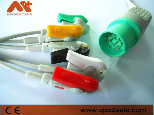 11 alambre de ventaja del clip ECG de la ventaja de Pin Ecg Machine Cable Nihon Kohden 5