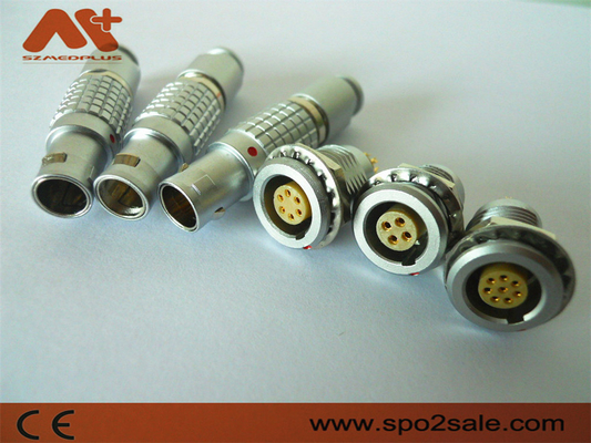 Conectores para cables médicos de latón dorados de metal 1B 2pin 4pin 5pin 6pin