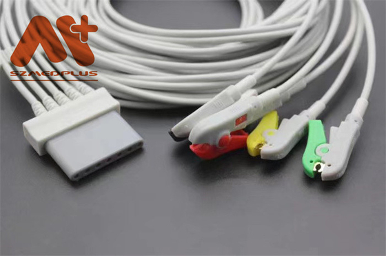 Cable de la ventaja ECG del IEC Holter Cable Schiller Lux 5 con los Leadwires