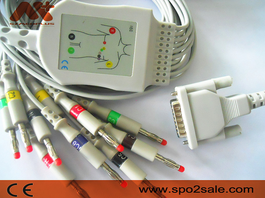 Cable paciente del eCG no desmontable para el electrocardiógrafo de Mindray R12