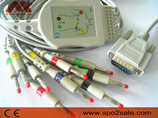 Ambisea 10 Cable de ECG de plomo para la máquina de ECG AV-9100 9300 9600 9120