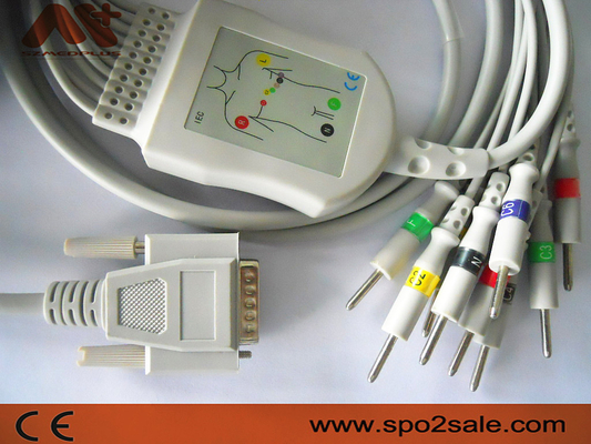 Comen 10 Cable de ECG de plomo para la máquina de ECG CM100 / 300 / 600 / 1200 / 1200A / 1200B
